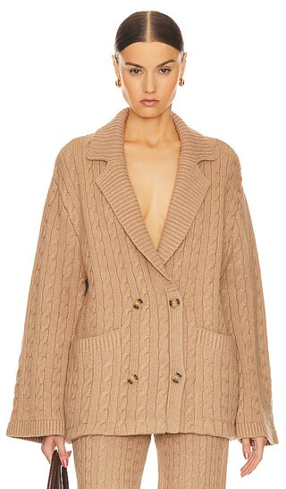 Nalini Cable Cardigan in Cinnamon | Revolve Clothing (Global)