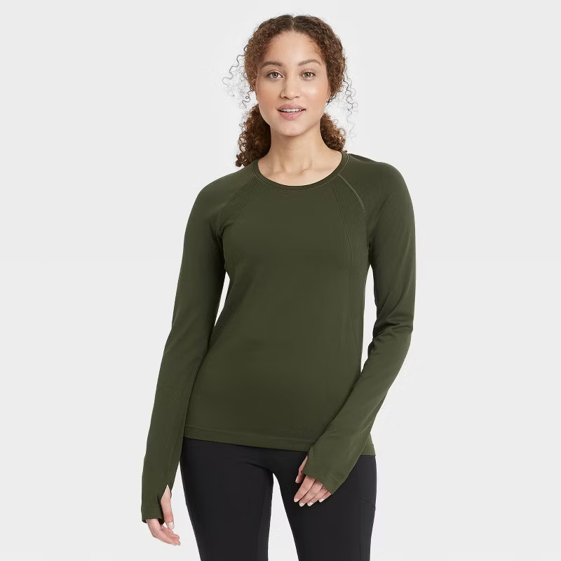Women's Seamless Core Long Sleeve T-Shirt - All in Motion™ | Target