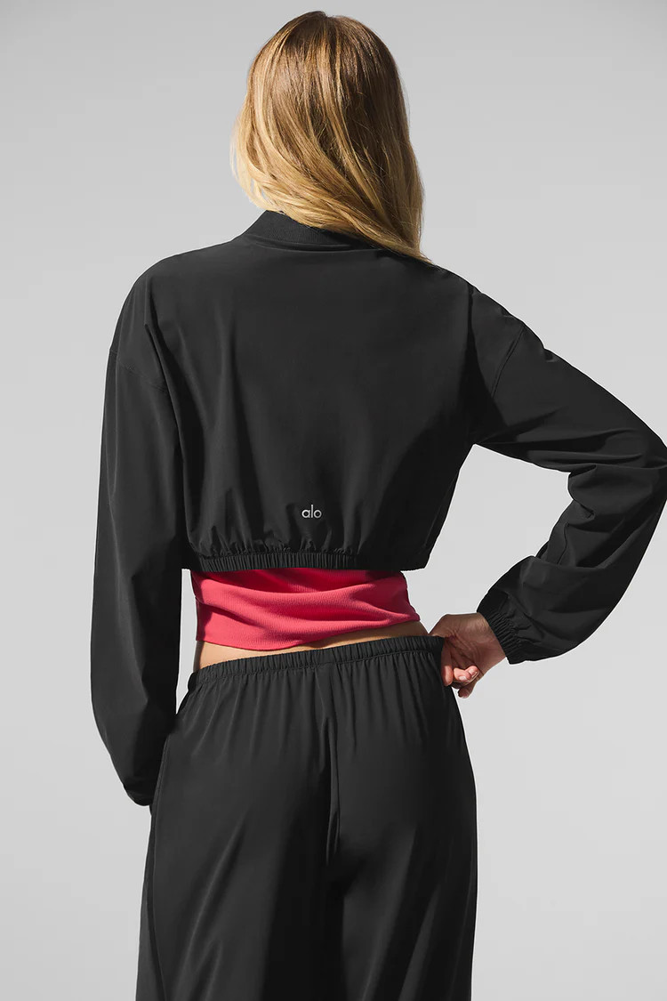 Cropped Breezy Full-Zip Cover Up | Alo Yoga