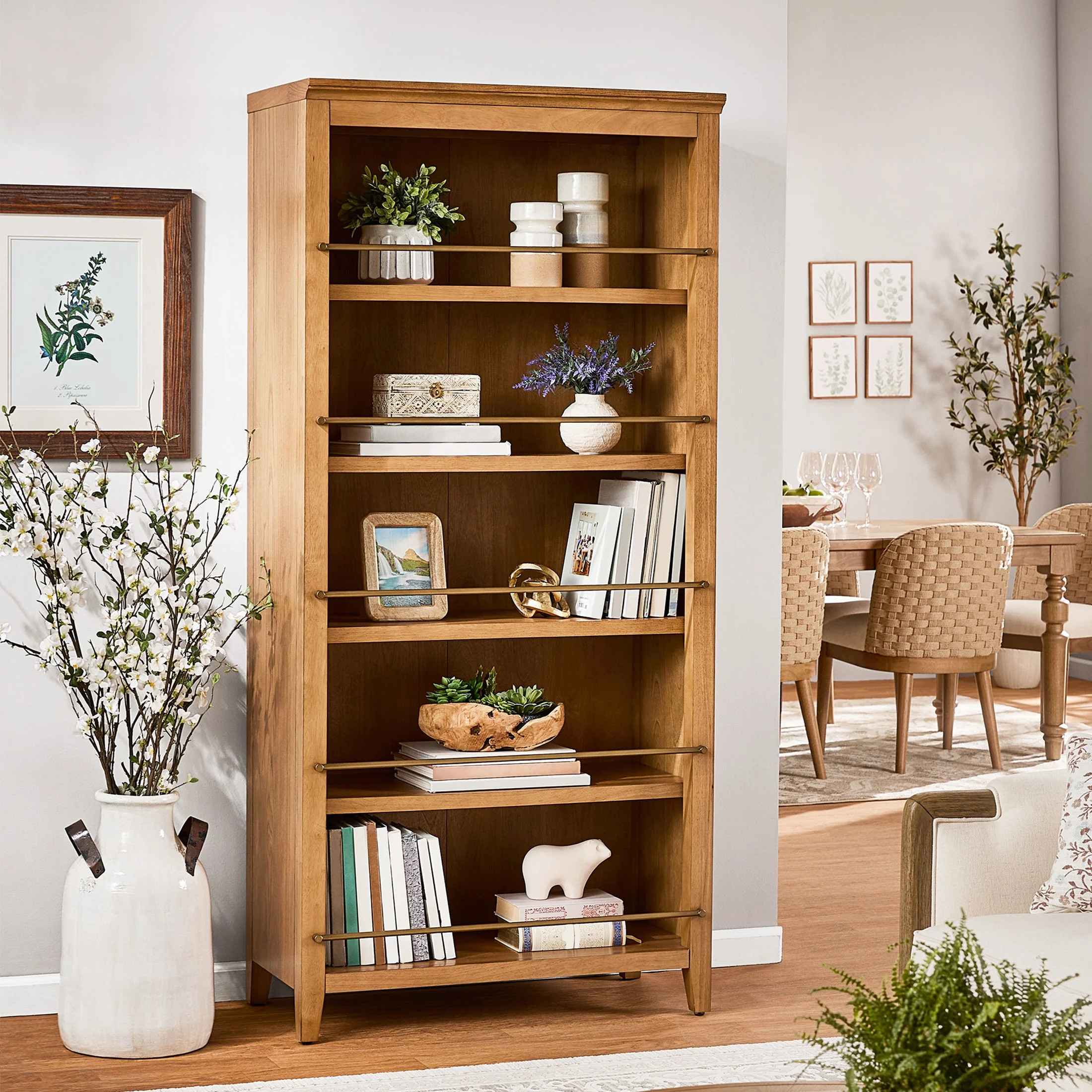 My Texas House Haven 5-Shelf Bookcase, Warm Brown Finish | Walmart (US)
