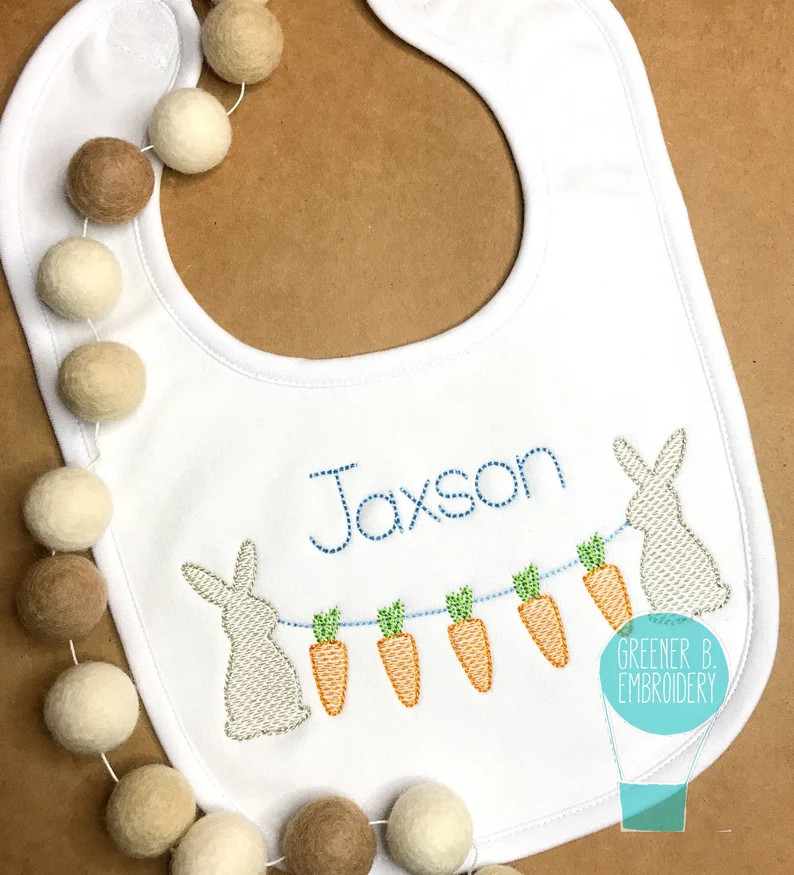 Boy Easter Bib / Personalized Easter Bib / Baby Bunny Bib / | Etsy | Etsy (US)