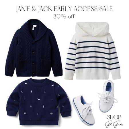 
Janie & Jack early access sale, 30% off your full purchase! Cute boys clothes on major sale! Such cute sweaters and the cardigan is a must have for boys as a layering piece! 

#LTKCyberweek #LTKkids #LTKGiftGuide