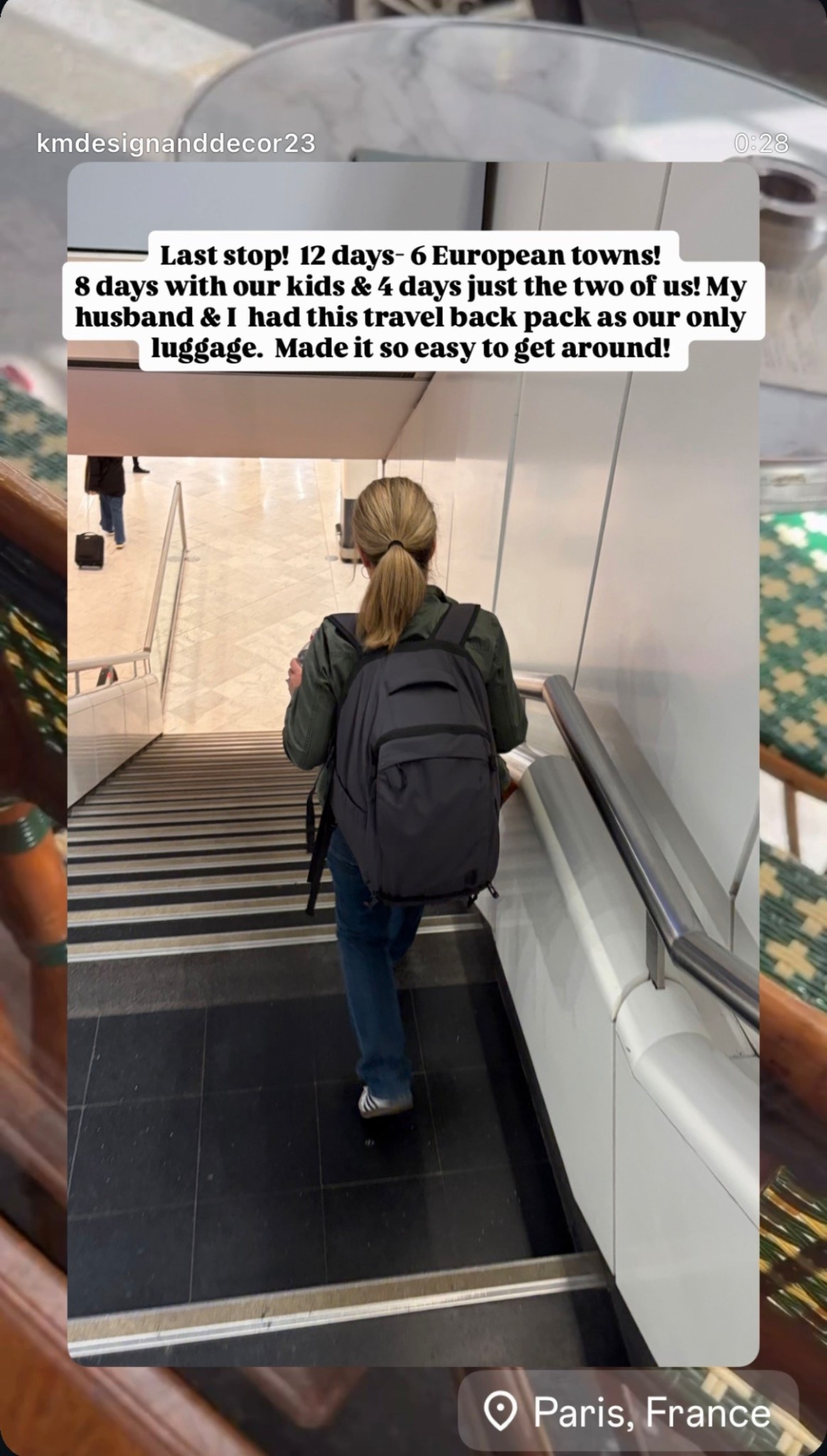 Yep, one backpack! Capsule wardrobe: 4 pants, 10 shirts, 1 skirt, 2 dresses, 1 pair of shorts (never wore), 2 lightweight jackets, 1 crossbody purse, 1 pair of sneakers, 2 pairs of flats (cobblestones!) I’m not the most creative dresser- but yes 12 days, one back pack, stayed in airbnbs so could do laundry but only if we stayed two nights bc Europe = no dryers! Some airbnbs have no elevators plus we stayed in the Old Towns of each city so ubers or bolts as they are also called couldn’t always pull up right in front of our place.   Used Nanny Bag app to store bags while exploring cities if we were leaving that day.   

#LTKdayinmylife #LTKmomlife #LTKTravel
