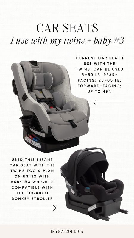 Car seats I use with my twin toddlers and baby #3! These fit 3 across in my SUV. 

#LTKkids #LTKbaby #LTKfamily
