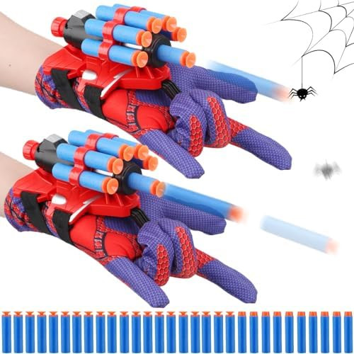 JONEG Web Shooters Toy for Kids 2 Pack, Toy for 3 4 5 6 7 8 Year Old Boy, Web Slinger with Spider... | Amazon (US)