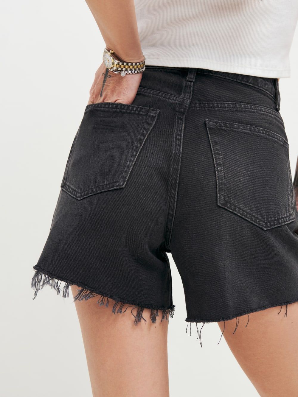 Wilder High Rise Relaxed Jean Shorts | Reformation (US & AU)