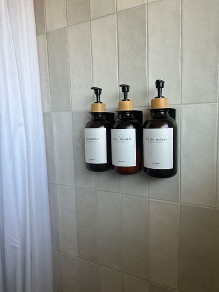 Love these amazon soap, shampoo and conditioner dispensers so much! They look so luxe — come with a bunch of custom labels for whatever you’re using them for! 

#LTKhome #LTKstyletip