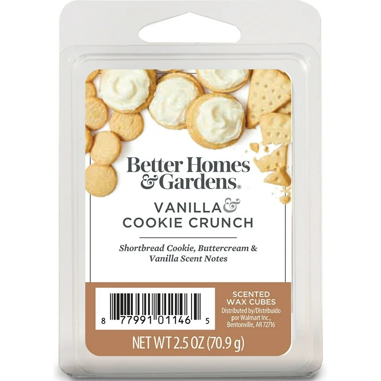 Vanilla Cookie Crunch Scented Wax Melts, Better Homes & Gardens, 2.5 oz (1-Pack) - Walmart.com | Walmart (US)