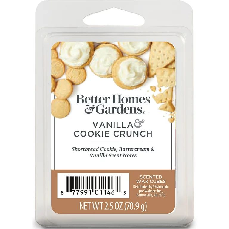 Vanilla Cookie Crunch Scented Wax Melts, Better Homes & Gardens, 2.5 oz (1-Pack) - Walmart.com | Walmart (US)