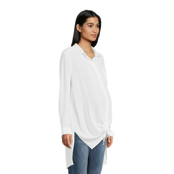 Time and TruTime and Tru Women's Maternity Tie Front Woven TopUSD$17.98(4.2)4.2 stars out of 5 re... | Walmart (US)