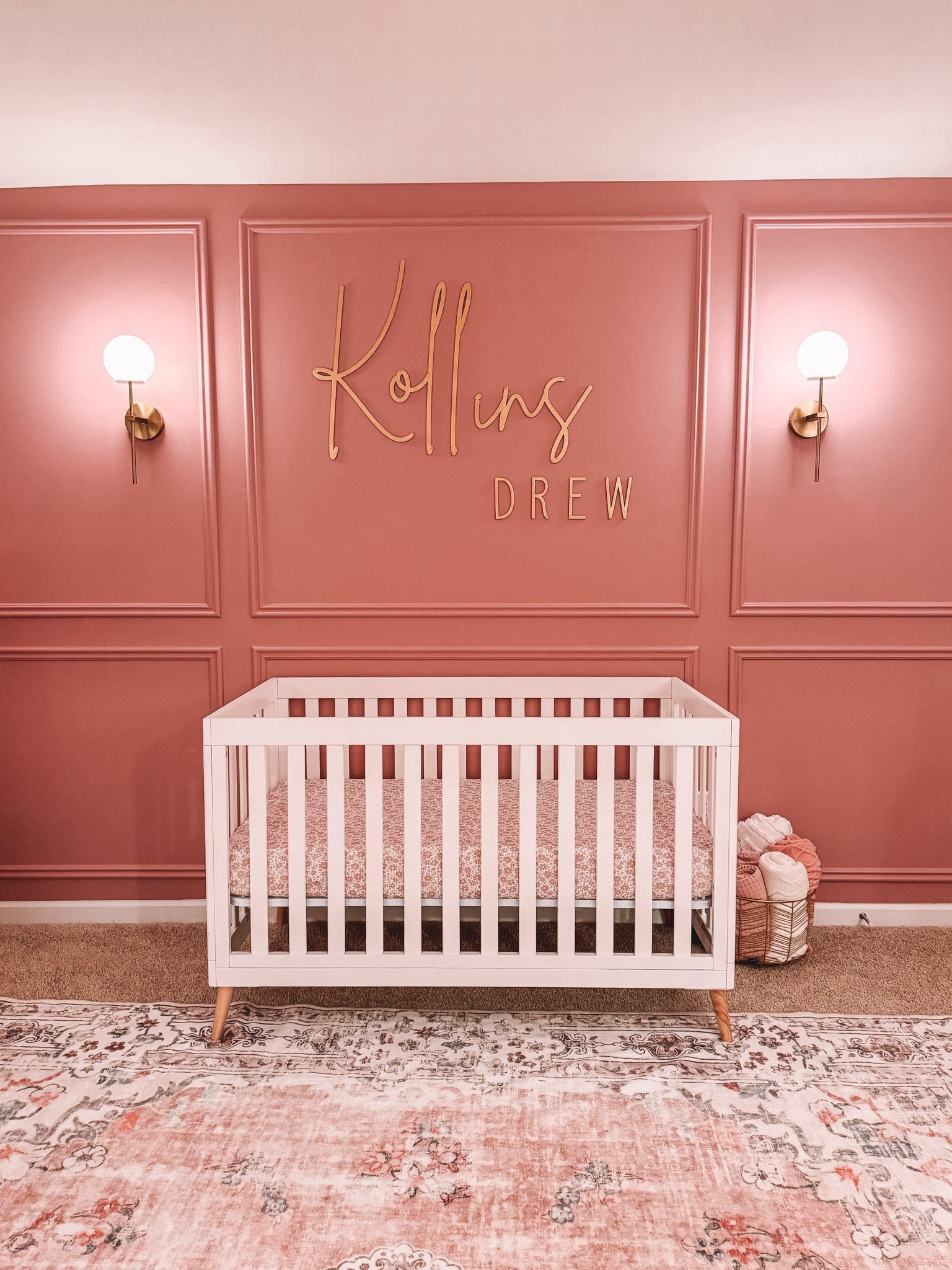 Nursery name sign is up 😍 The easiest installation and the letters are not heavy at all. The gold came out perfect! Love this Etsy find 

#LTKbump #LTKhome #LTKbaby