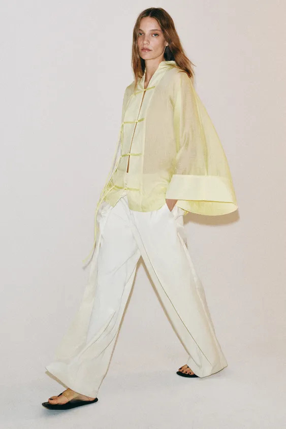 FLOWY FIREMAN CLASP BLOUSE ZW COLLECTION | Zara US