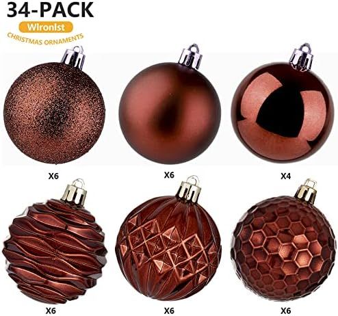 Wironlst Christmas Ball Ornaments - Shatterproof Plastic Christmas Ornaments Hanging Ball Decoration | Amazon (US)