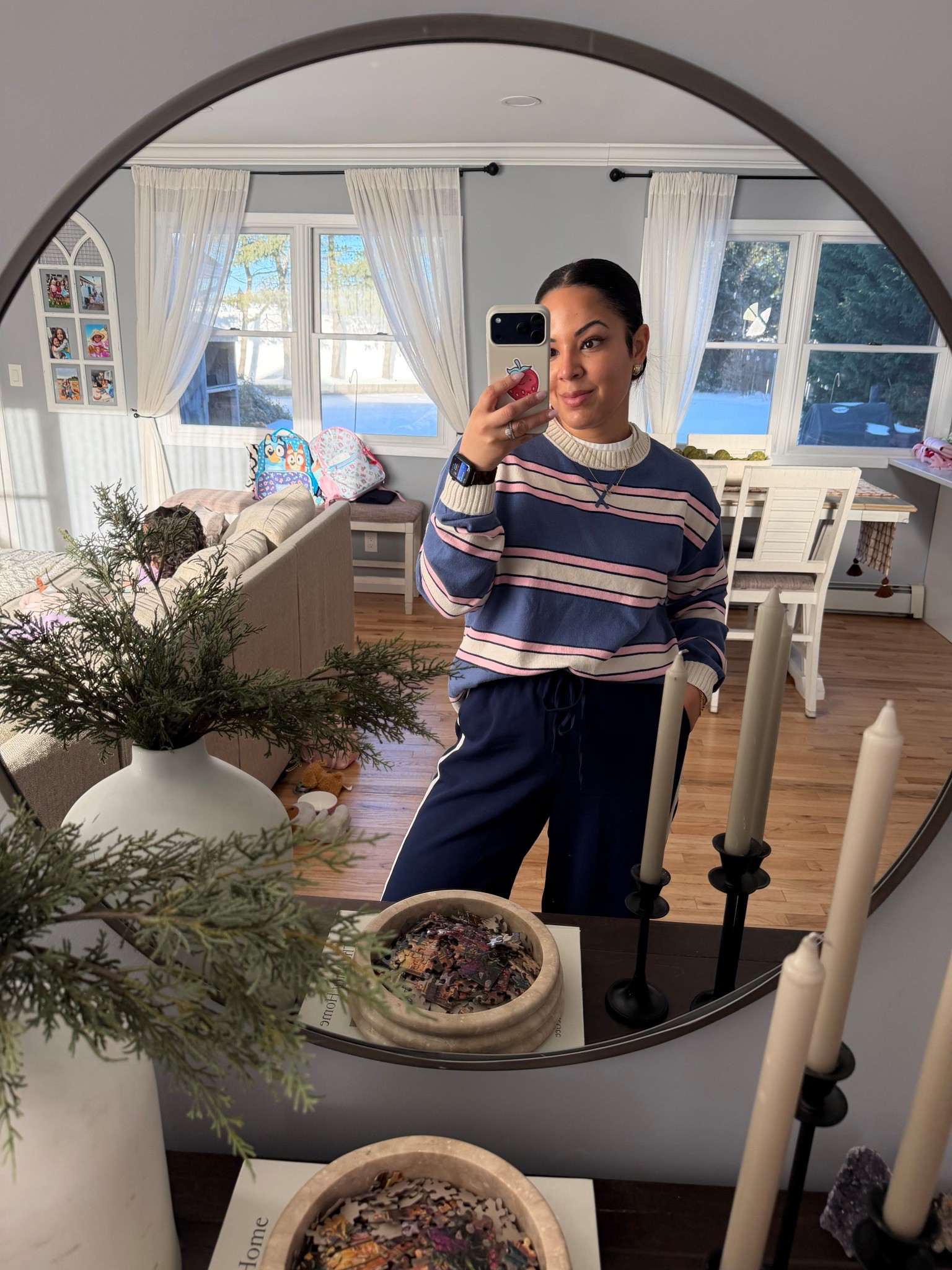 I bought this striped sweater from aerie so fast! I love the color combo with viral target loose pants that are very similar to the aritzia ones 

#LTKgrwm #LTKootd #LTKSaleAlert