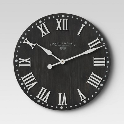 23" Wood Wall Clock Black - Threshold™ | Target