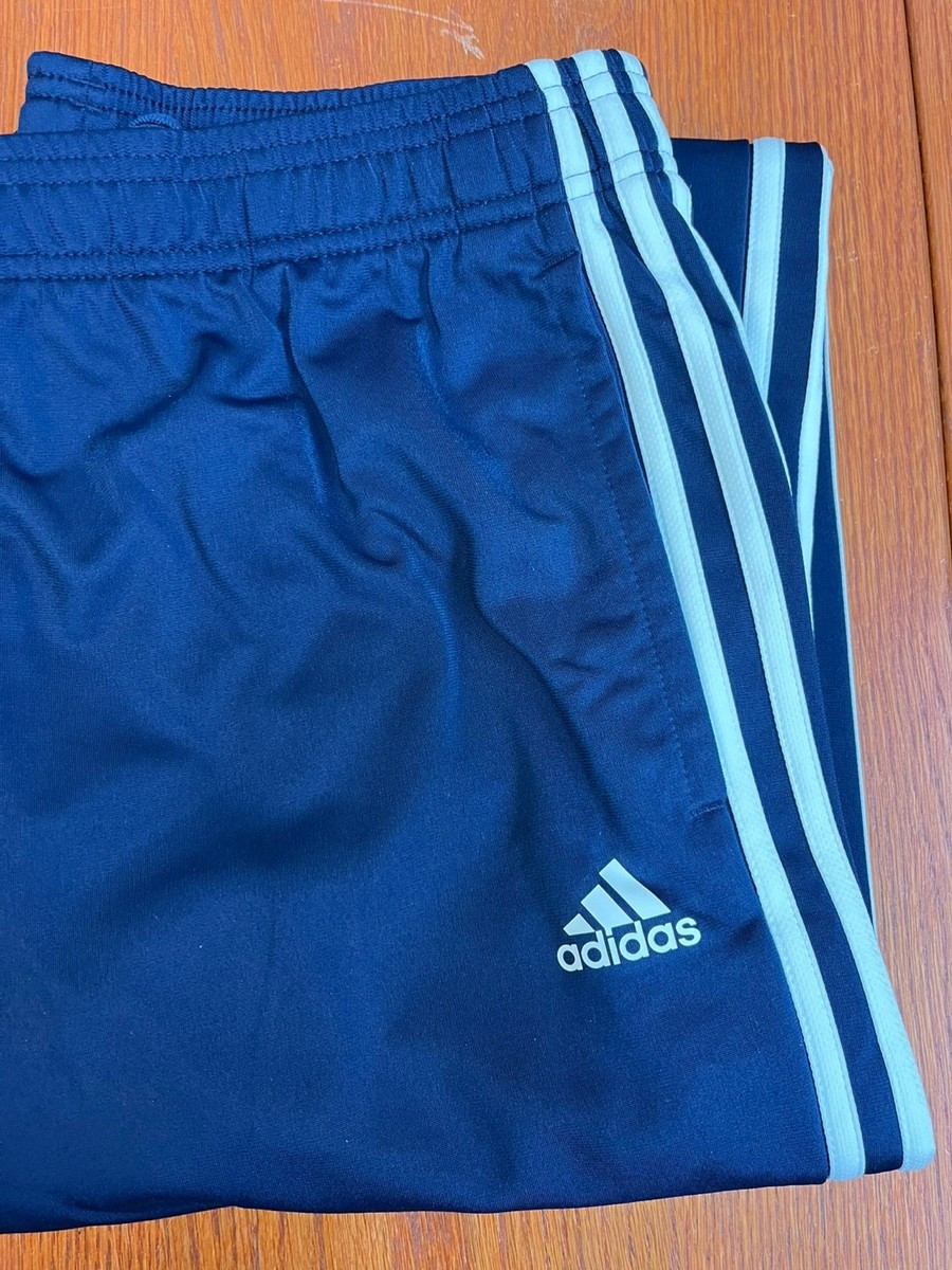 Adidas Pants Mens L Blue Essential 3 Three Stripe Bk7404 | eBay US