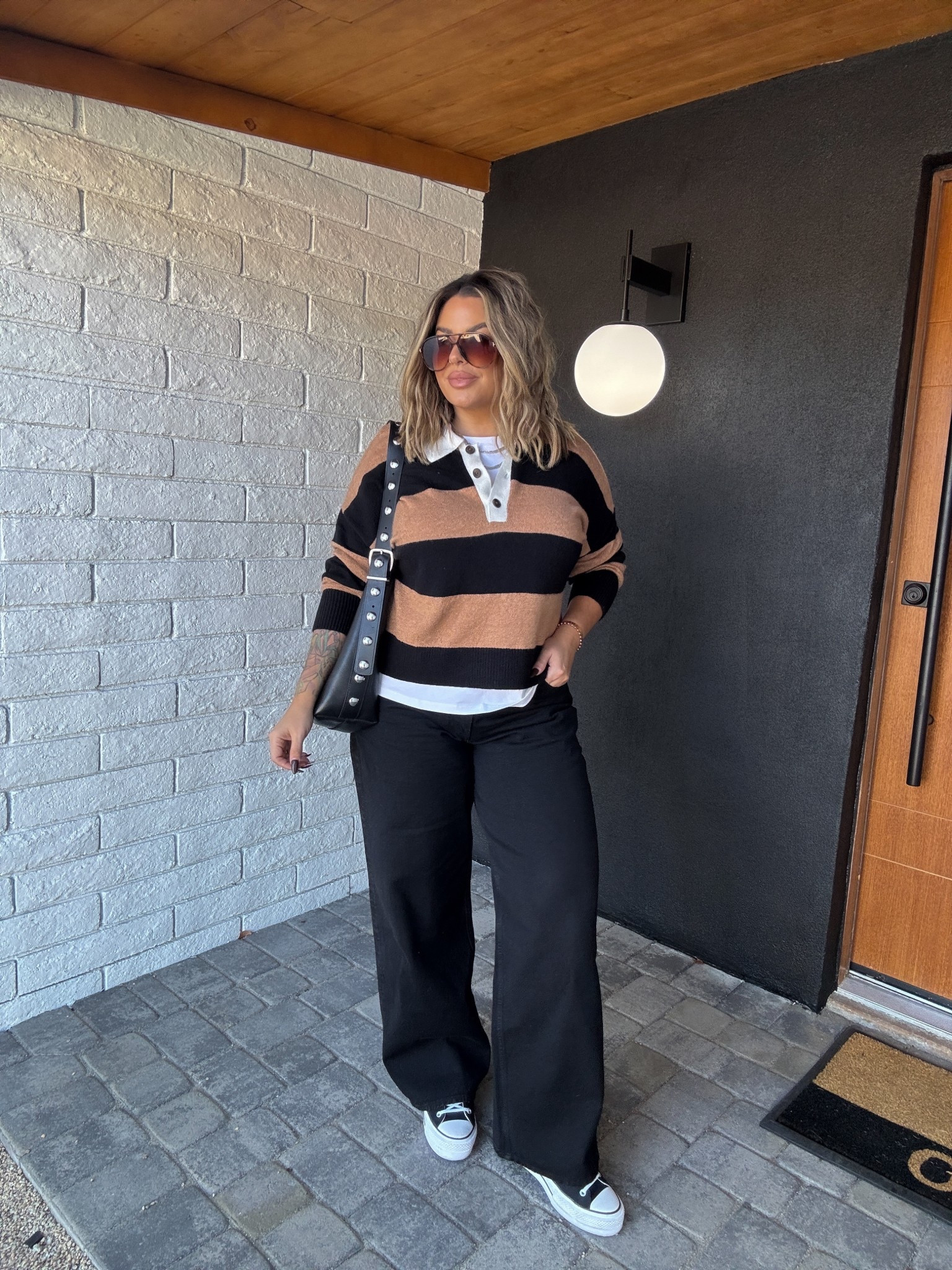 Casual fall outfit idea 

Jeans 32L 
Tee L 
Sweater L 


#LTKFindsUnder50 #LTKStyleTip #LTKootd