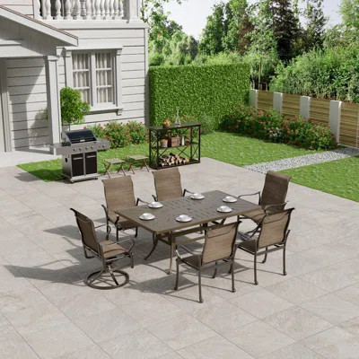 7 Piece Outdoor Patio Dining Set | Wayfair North America