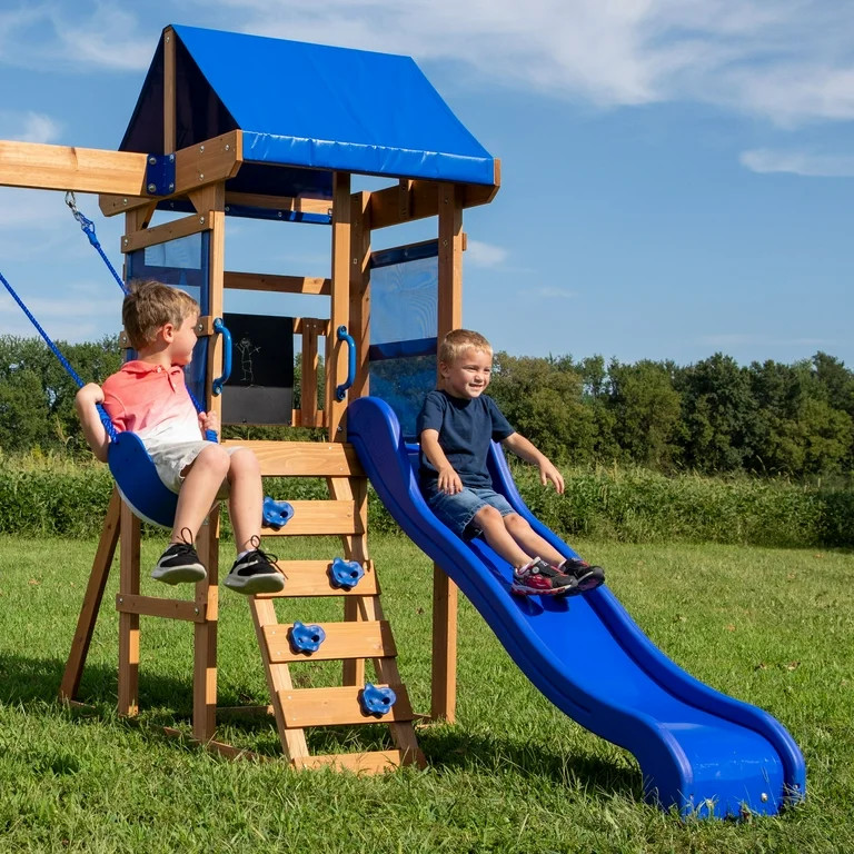 Backyard Discovery Aurora Wooden Cedar Swing Set | Walmart (US)