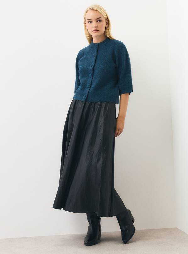 Buy Teal Covered Button Boxy Cardigan XL | Cardigans | Tu | Tu Clothing
