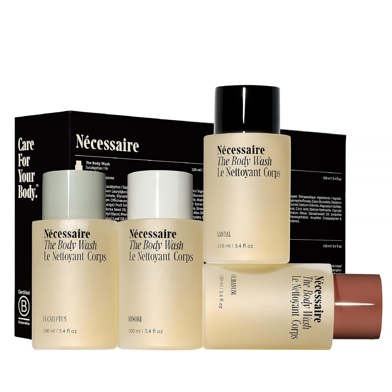 Nécessaire The Body Wash Collection - Self Care Gifts for Women + Men, 4x Travel Size Skin Care ... | Amazon (US)