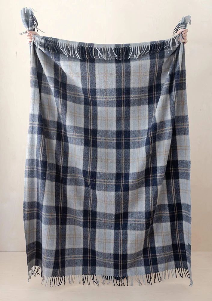 The Tartan Blanket Co. Recycled Wool Blanket Bannockbane Silver Tartan (59" x 75") | Amazon (US)