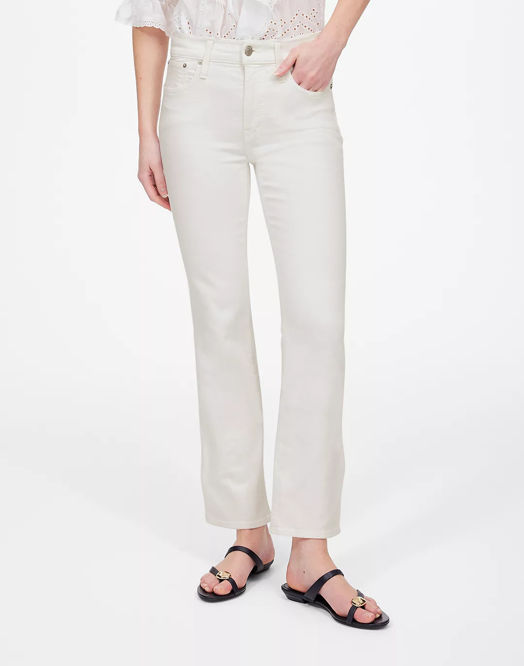 Kick Out Crop Jeans in Pure White | Madewell