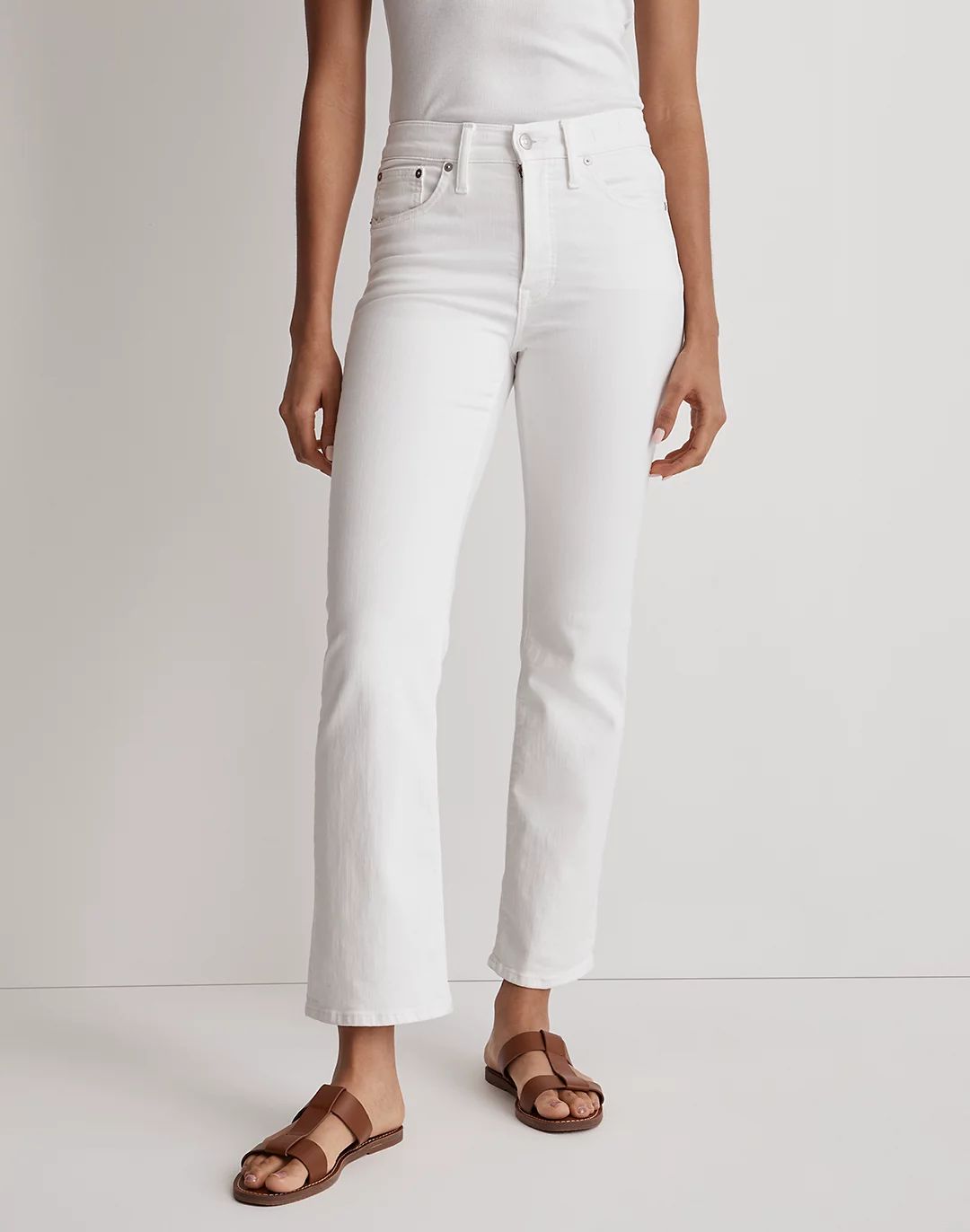 Kick Out Crop Jeans in Pure White | Madewell
