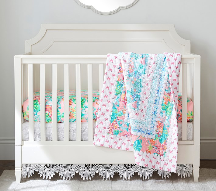 Lilly Pulitzer Unicorn Patchwork Baby Quilt | Pottery Barn Kids | Pottery Barn Kids