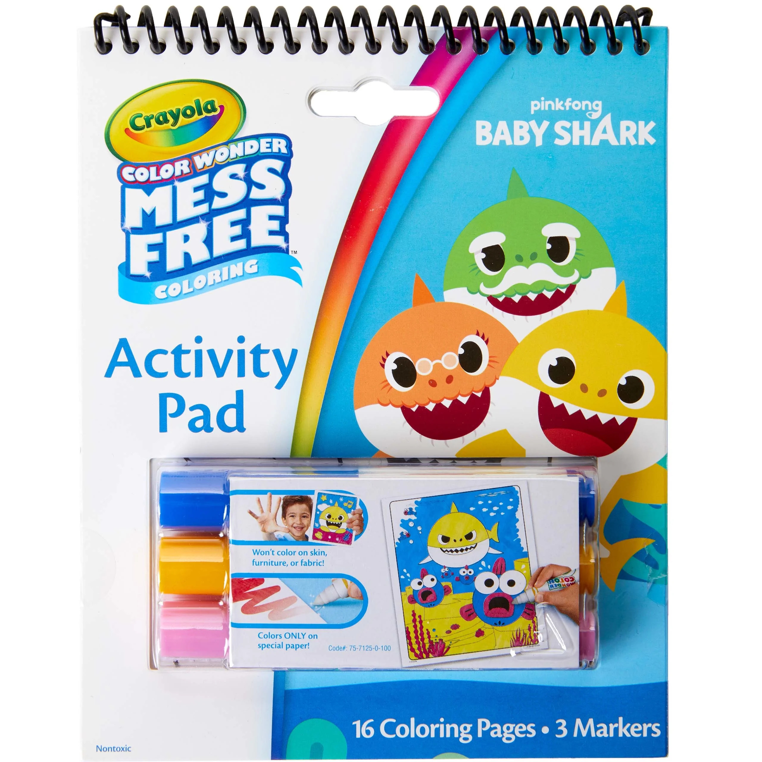 Crayola Color Wonder Baby Shark Coloring & Activity Pad, 16 Pages, Child, Unisex - Walmart.com | Walmart (US)