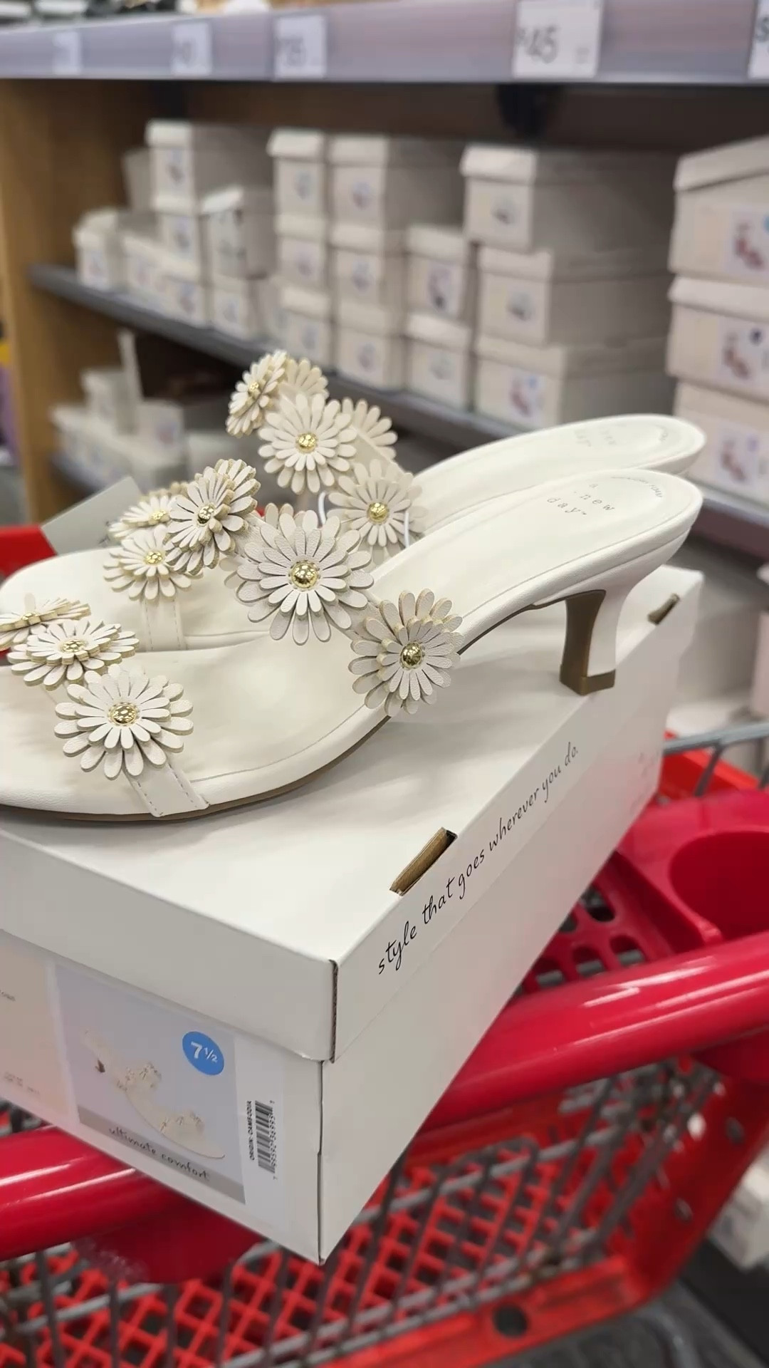 Cute daisy heels made with memory foam

@Target 
#shoestyle #target #targetfinds #targetstyle 

Summer shoes, spring style, heels 

#LTKdayinmylife #LTKSeasonal #LTKgrwm