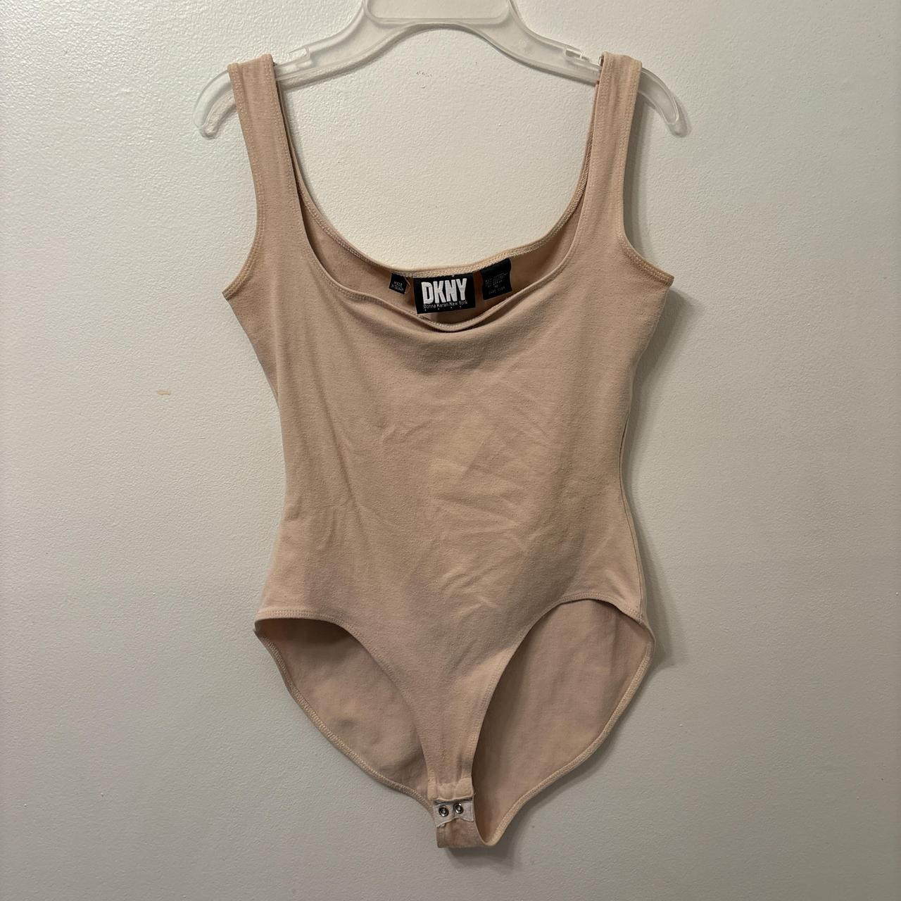 DKNY Women's Bodysuit - Tan - S | Depop US