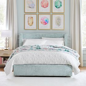 Kendra Scott Shelter Upholstered Classic Bed | Pottery Barn Teen