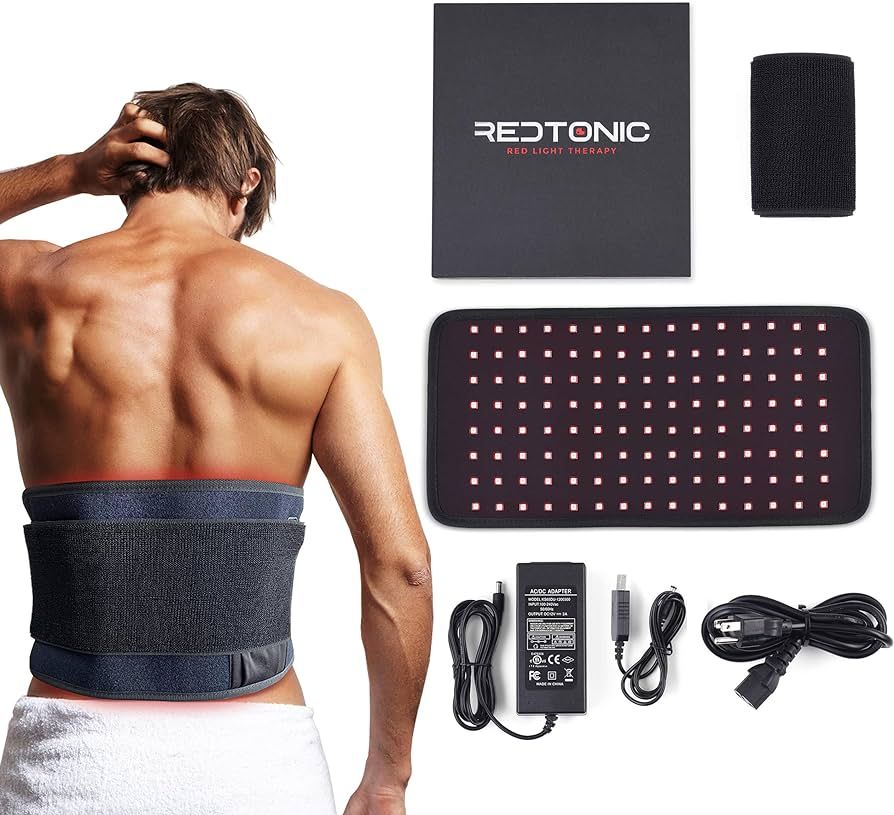 Red Light Therapy Body Wrap - RedTonic LED Infrared Light Device Belt for Pain Relief & Recovery ... | Amazon (US)