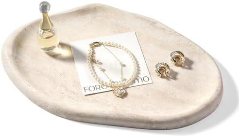 Koville Luxurious Natural Marble Vanity Tray, Cloud Shape Serving Stone Key Tray for Home Decor, ... | Amazon (US)