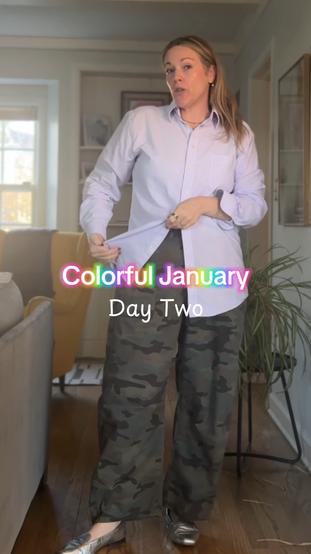 mixing purple and green in today’s color combo January 

#LTKootd #LTKMidsize #LTKOver40