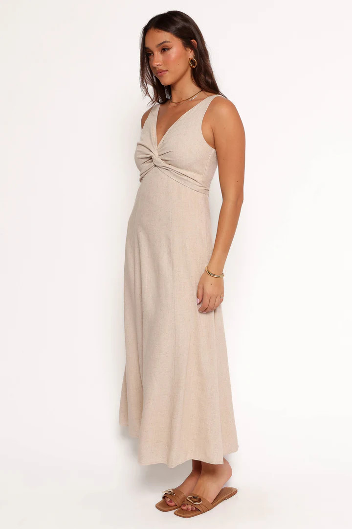 Archer Midi Dress - Oatmeal | Petal & Pup (US)