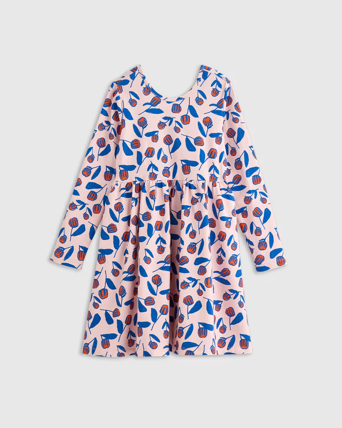 Girl's Organic Cotton Long Sleeve Skater Dress | Quince