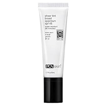 PCA SKIN Sheer Tint Broad Spectrum SPF 45 - Universally-Tinted Water-Resistant Hydrating Sunscree... | Amazon (US)
