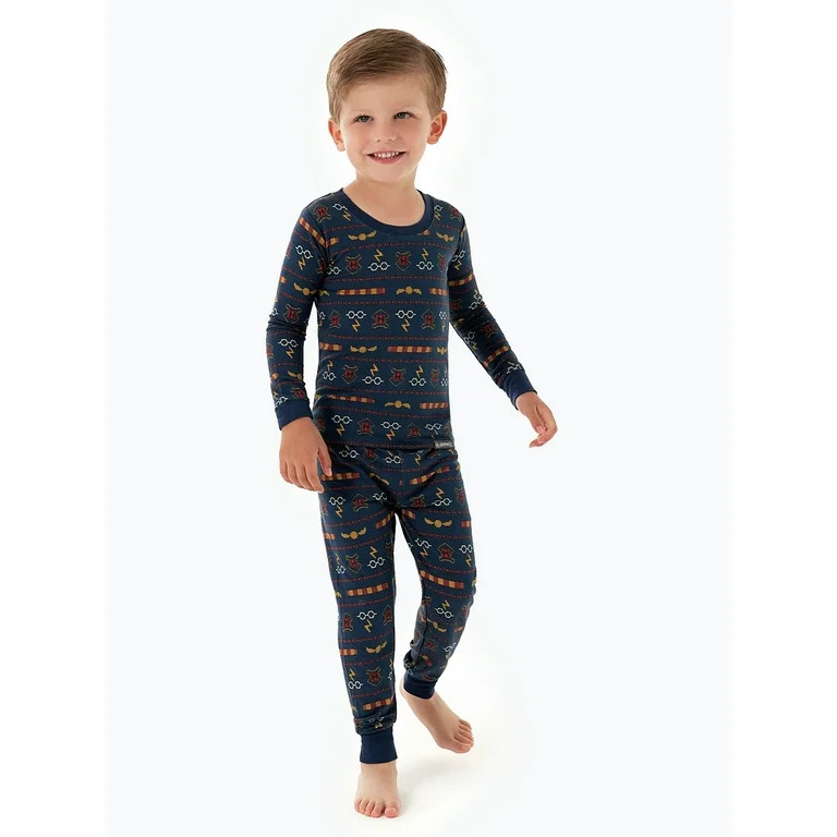 Modern Moments x Harry Potter Toddler Neutral Tight Fit Pajama Set, 2-Piece, Sizes 12M-5T | Walmart (US)
