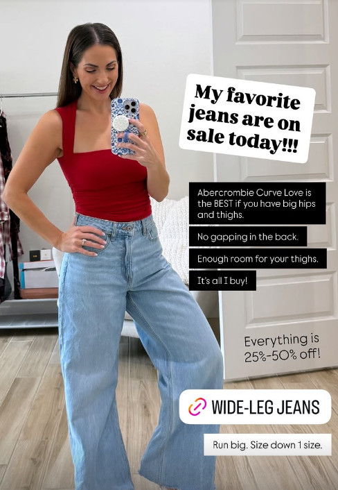 Abercrombie Curve Love Jeans are literally the best!  

 #LTKCyberWeek #LTKGiftGuide #LTKHoliday