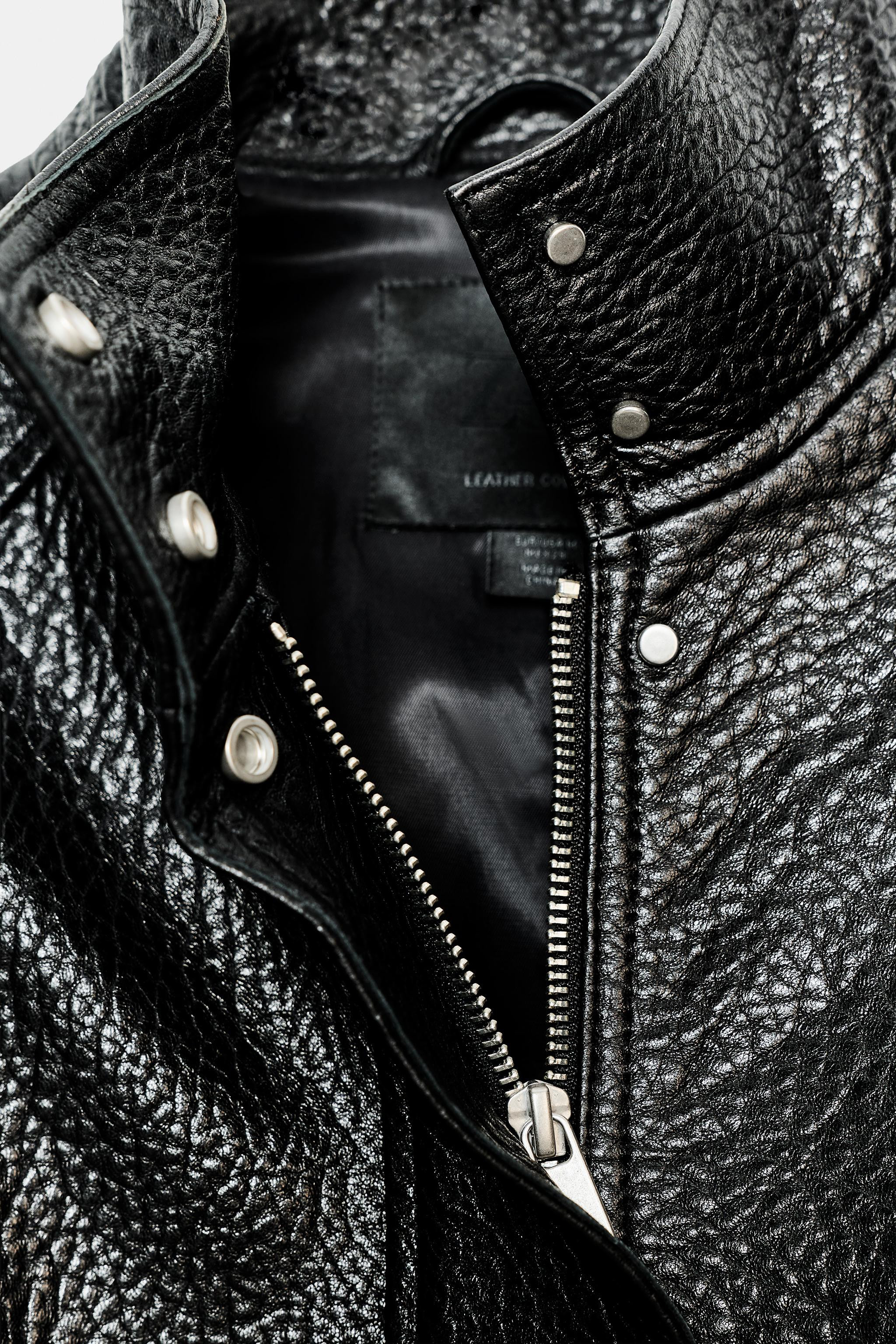100% LEATHER BOMBER JACKET ZW COLLECTION LIMITED EDITION | Zara AU