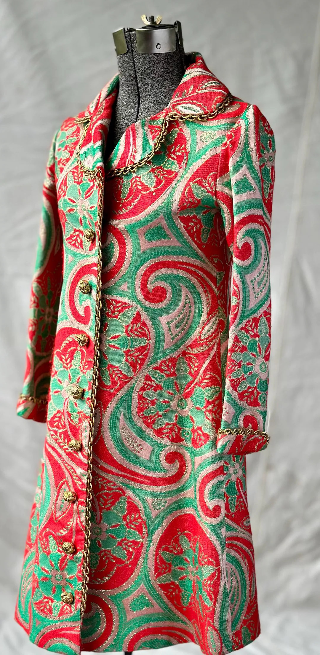 Vintage 1960s John Doyle Bishop Brocade Coat | Oscar de la Renta Boutique Evening Jacket | Etsy (Global)