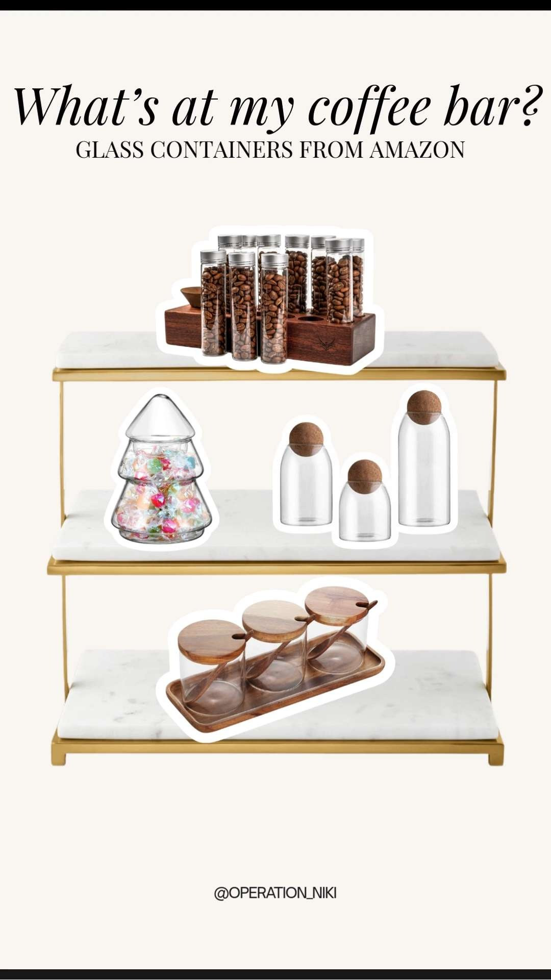 Cozy little jars that make your coffee bar feel extra warm and dreamy ☕✨ These glass containers keep everything neat, beautiful, and ready for slow morning moments.

Follow for more @OPERATION_NIKI on IG, TikTok, & Facebook 💛

#coffeebar #coffeeorganization #amazonfinds #glasscontainers #coffeestation #kitchenorganization #aestheticdecor #cozyaesthetic #amazonmusthaves 

 #LTKfoodie #LTKHome #LTKFindsUnder100