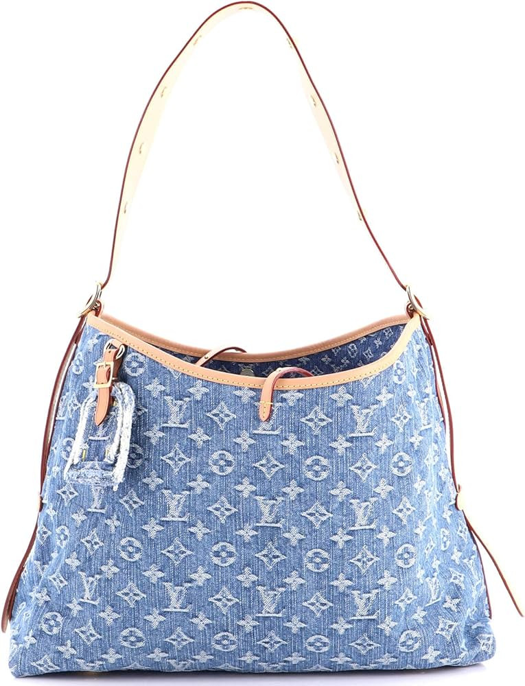 Amazon.com: Louis Vuitton, Pre-Loved CarryAll Hobo Monogram Denim MM, Blue : Amazon Luxury | Amazon (US)