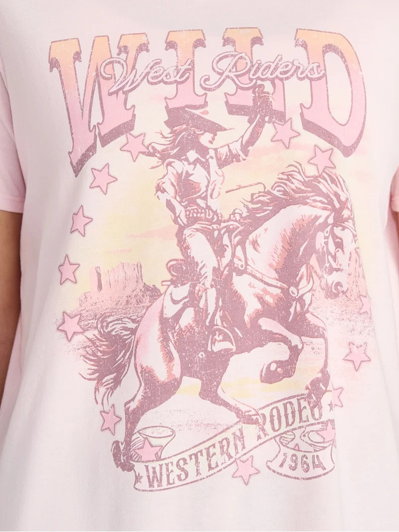 Wild West Riders Women’s Graphic Tee with Short Sleeves, Sizes XXS-XXL | Walmart (US)