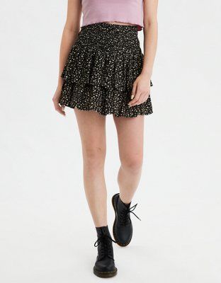 AE High-Waisted Tiered Mini Skirt | American Eagle Outfitters (US & CA)
