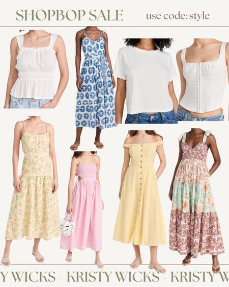 Shopbop sale today! Up to 25% off with code STYLE ✨🤍. 

Obsessed with all of these affordable everyday dresses & top options. Spring outfit ideas, vacation outfit, spring dress, summer dress, wedding guest dress, graduation dress and more! 🌸🥰 

#LTKsalealert #LTKstyletip #LTKfindsunder100