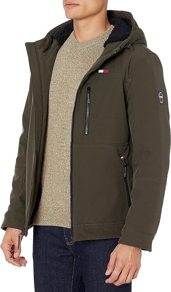 Tommy Hilfiger Men's Soft Shell Sherpa Lined Performance Jacket | Amazon (US)