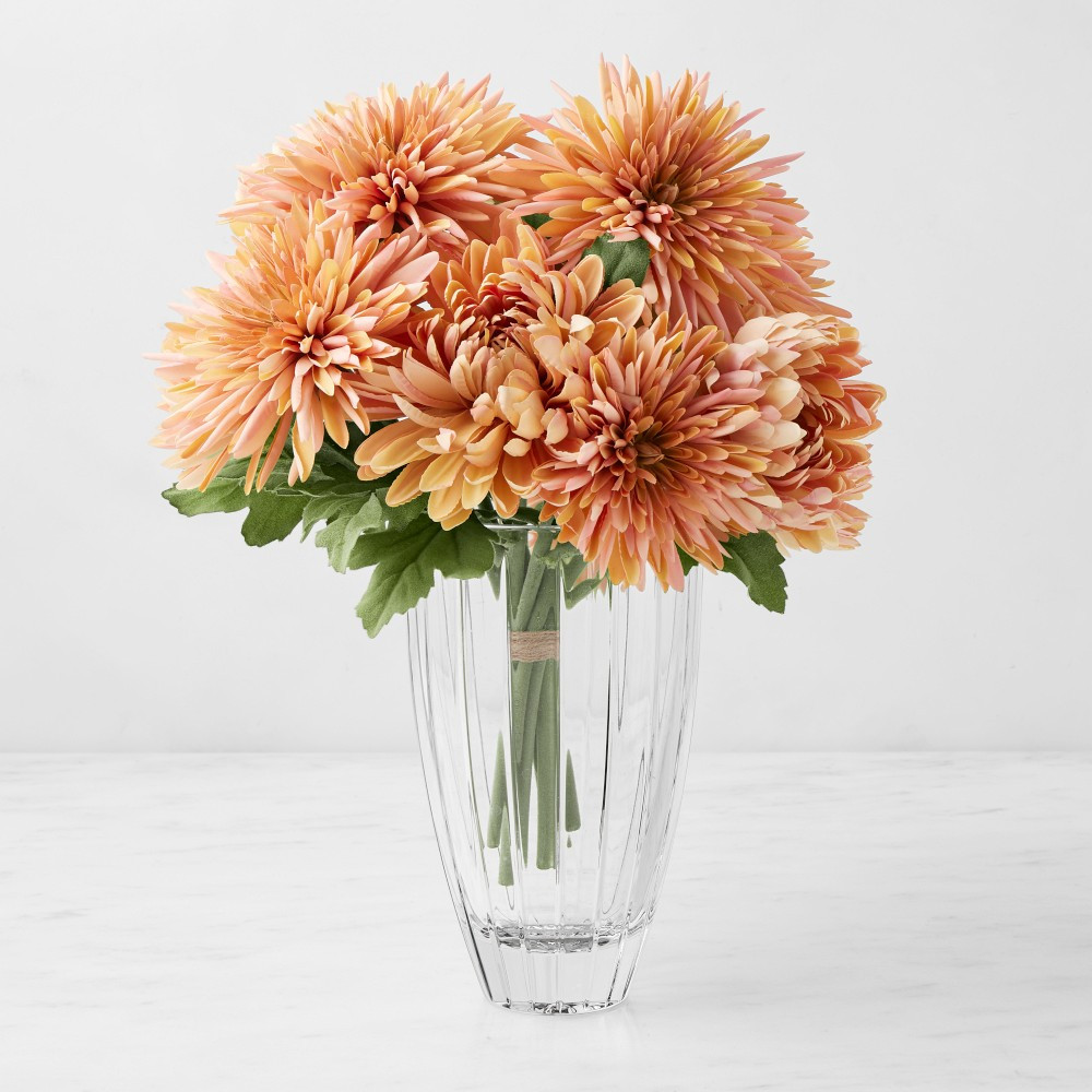 Fall Faux Orange Spider Mum &amp; Chrysanthemum Bundle | Williams-Sonoma CA